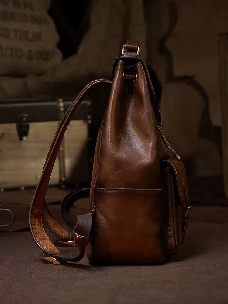 Men's Vintage Genuine Leather Backpack