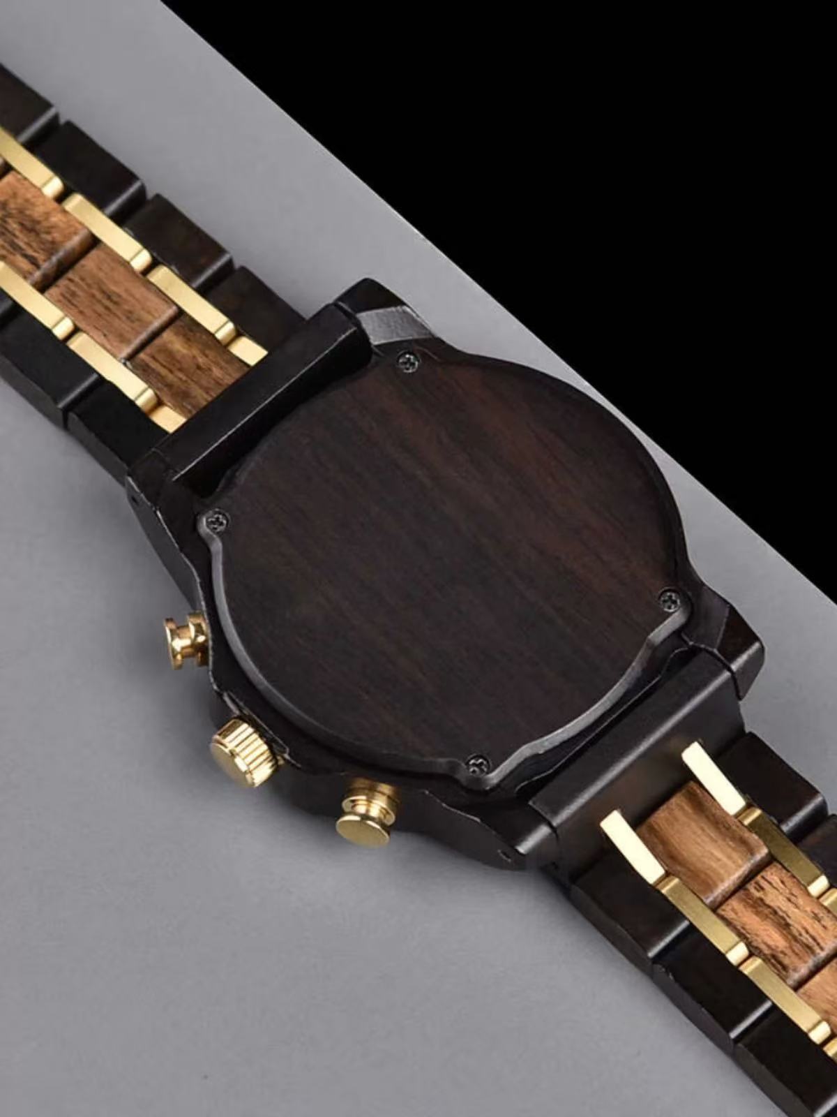 Natural & Lightweight Luxury Wooden Watch for Men — Japanese Quartz Movement, Business Style, Custom Engraving Available — Birthday Gift: $329 USD