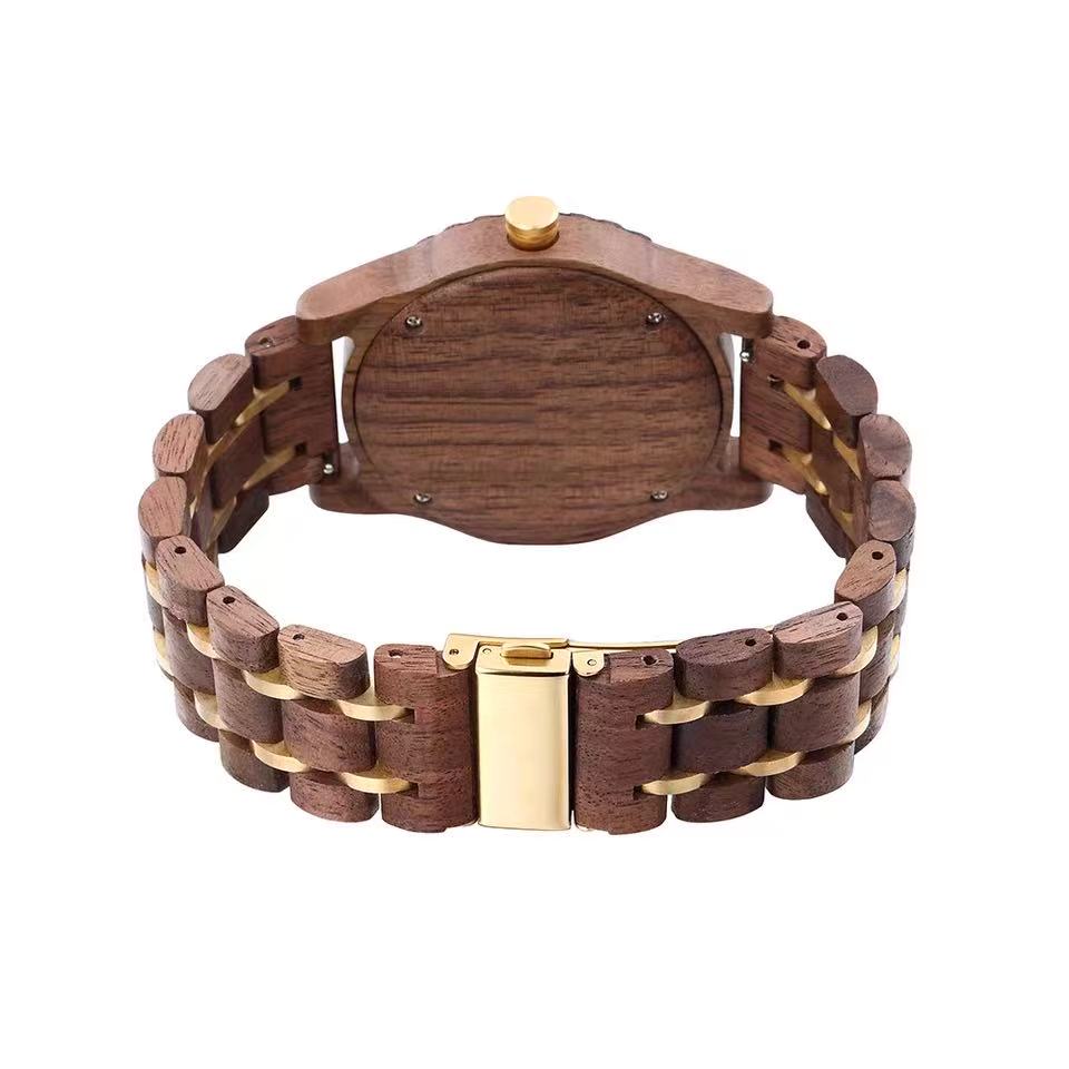 New Authentic Walnut Watch — Stylish & Trendy, Japanese Movement, Multifunctional Men's Quartz Wooden Watch — $289 USD